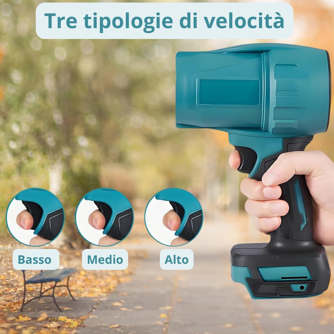 Soffiatore Portatile + Doppia Batteria