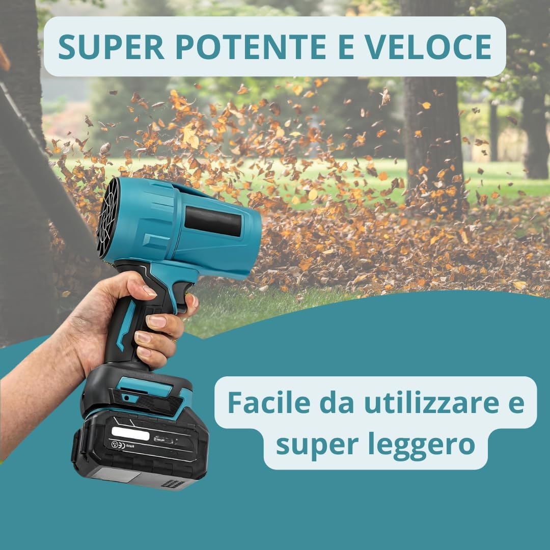 Soffiatore Portatile + Doppia Batteria