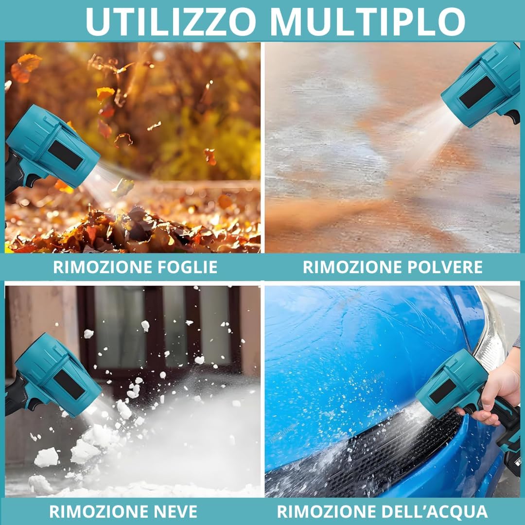 Soffiatore Portatile + Doppia Batteria